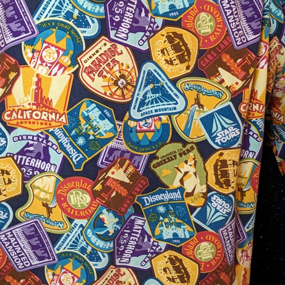 Disney Parks Disneyland Resort Attraction Shirt Retro Camp DCA EUC XL - Picture 6 of 7